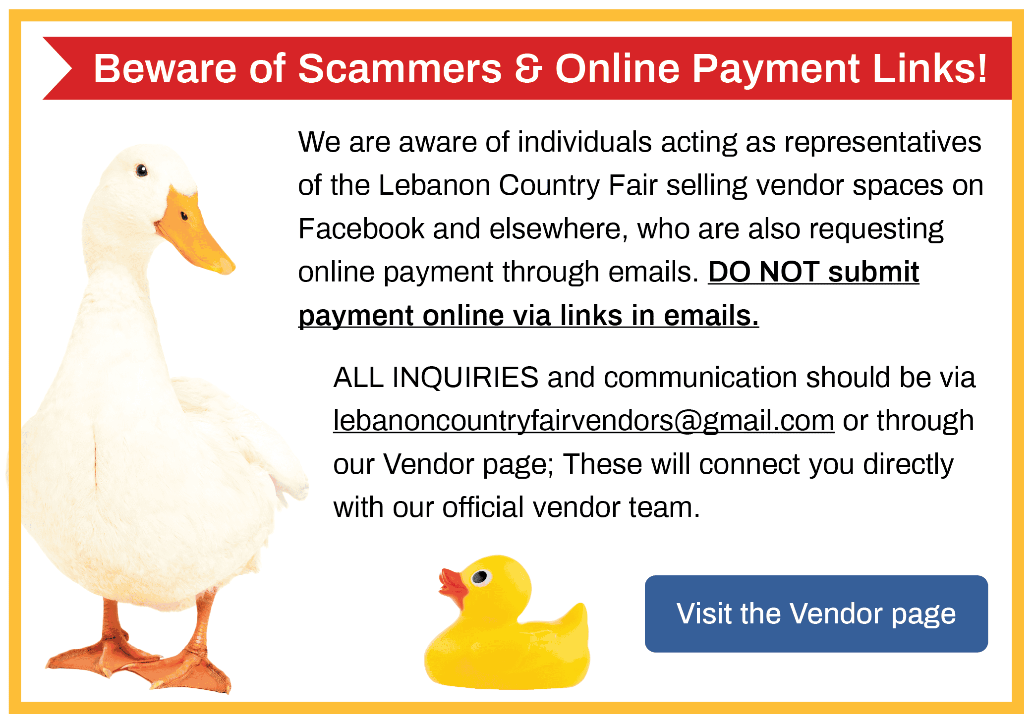 Beware of Scammers pop-up